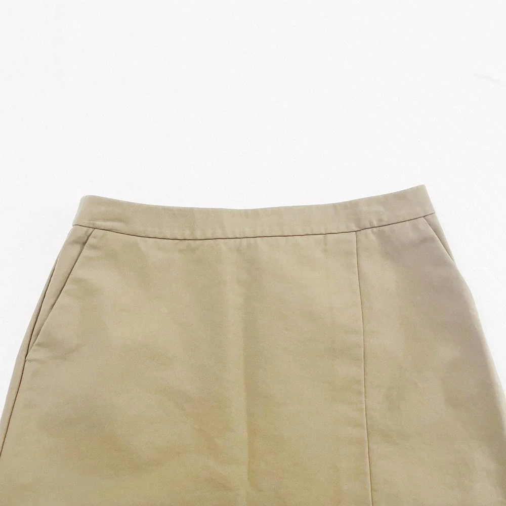 Halogen Front Split A Line Skirt Green Pockets SZ6